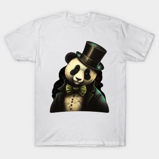 Panda wearing Top Hat T-Shirt
